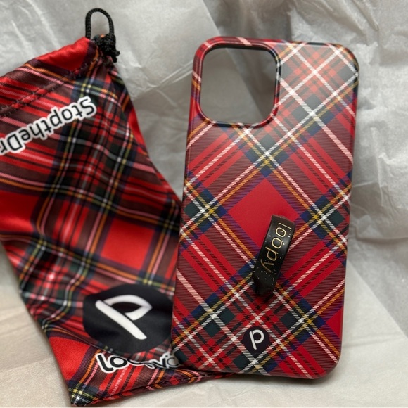 Loopy Case, Red Tartan Plaid, iPhone 12 Pro Max - Picture 2 of 5
